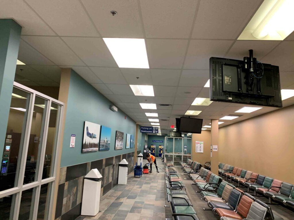 Airport passenger waiting area