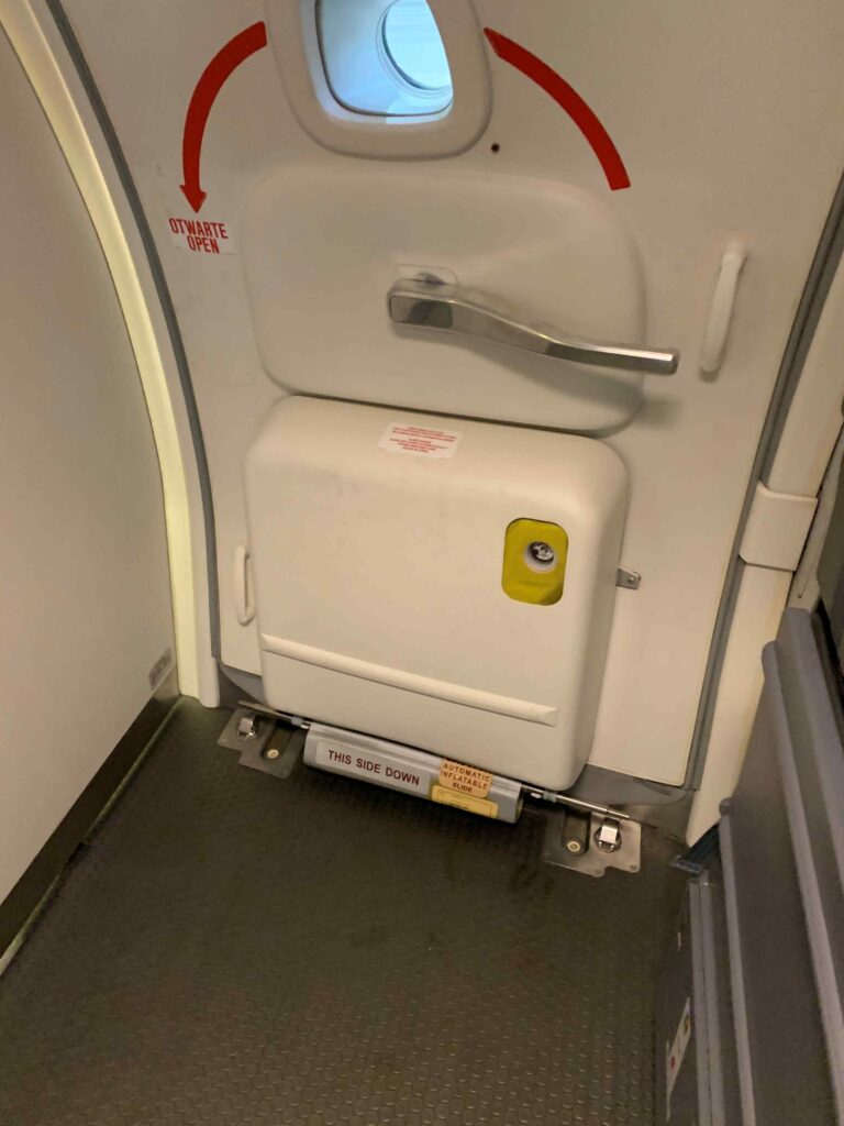 Airplane exit door