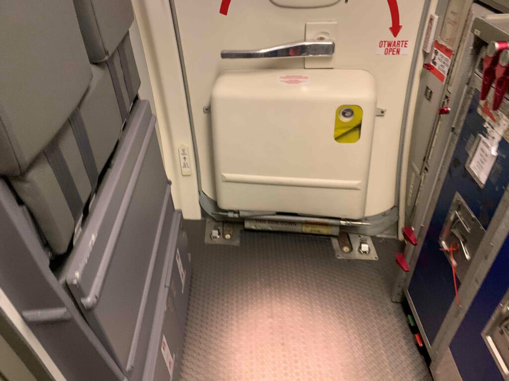 Airplane exit door