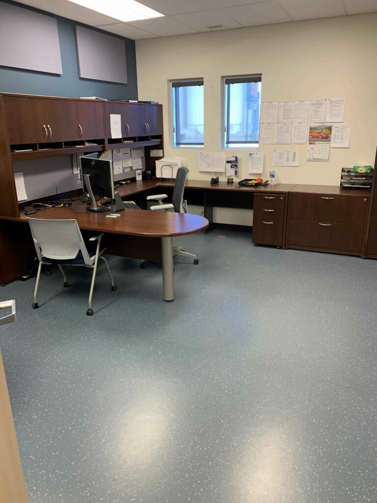 Wooden cabinets in the office